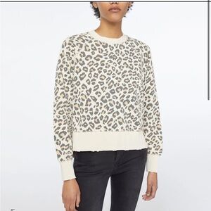 FRAME Caramel Cheetah Animal Print Multi Sweatshirt Crewneck Cotton Sz S